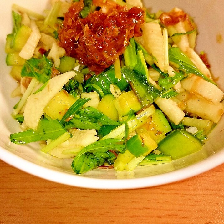 長芋と水菜のシャキシャキ和風サラダ